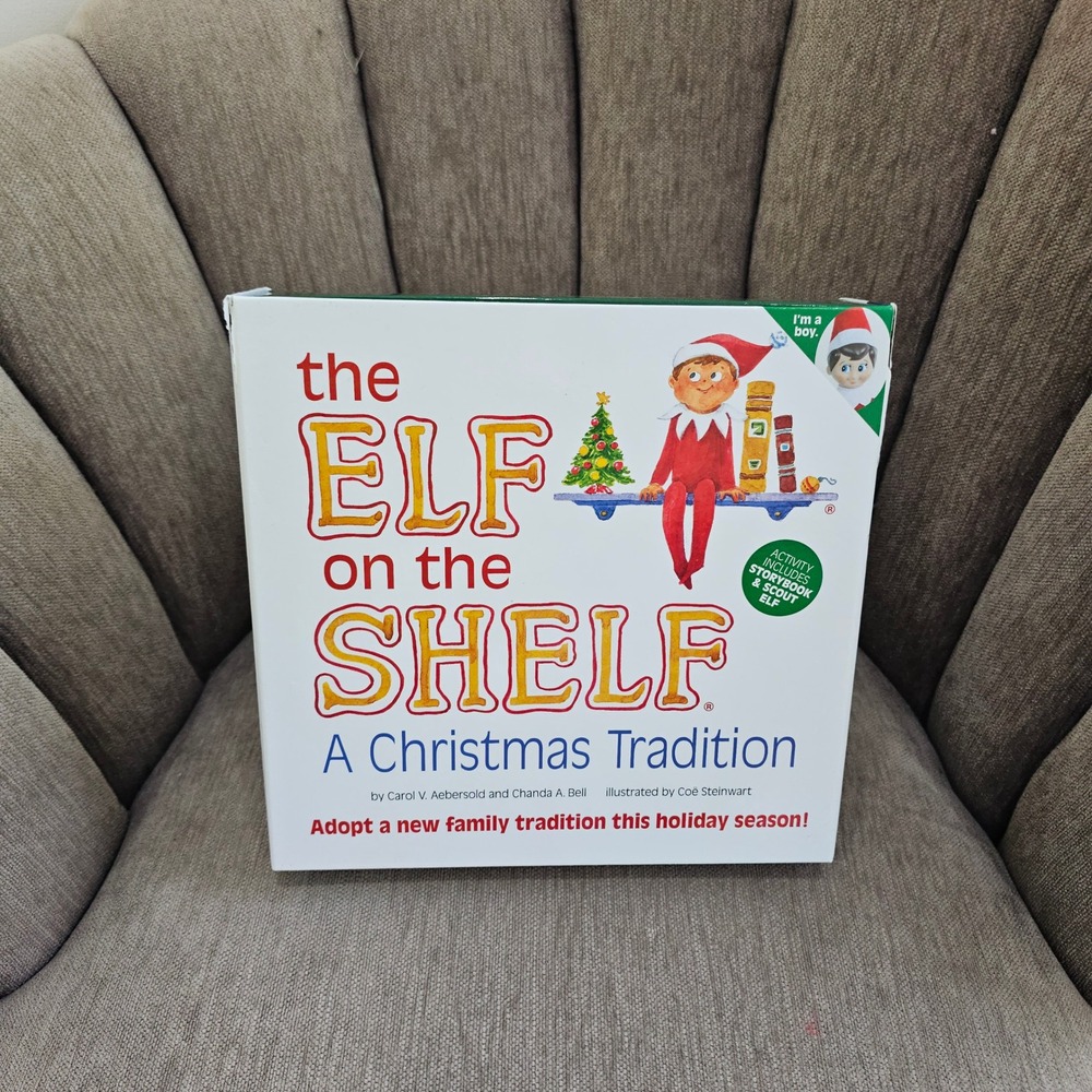 The Elf on the Shelf A Christmas Tradition Blue Eyed Boy Scout Elf and Book Set